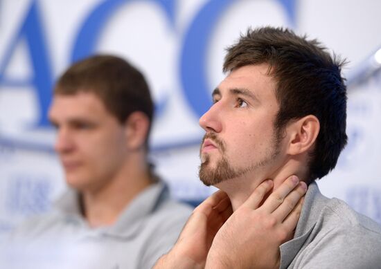 Press conference by Russian basketball teamnational team