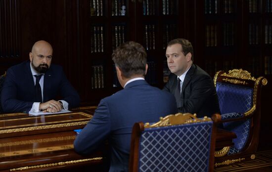 Dmitry Medvedev meets with Maxim Sokolov and Vladimir Zingman