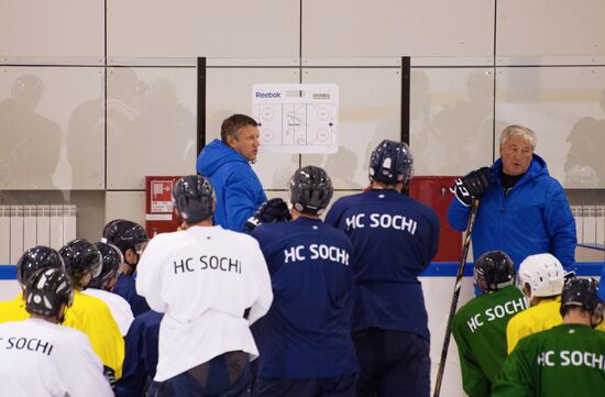 Hockey. Training session of Sochi Hockey Club