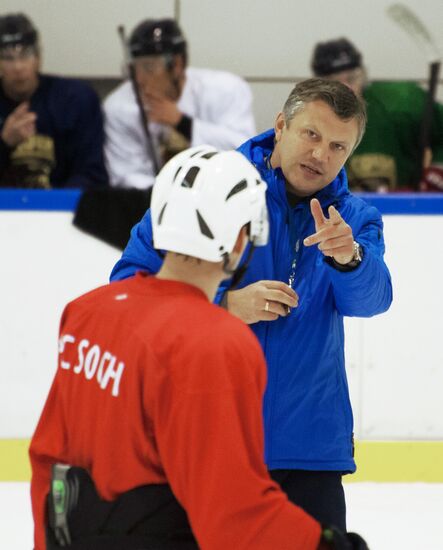 Hockey. Training session of Sochi Hockey Club