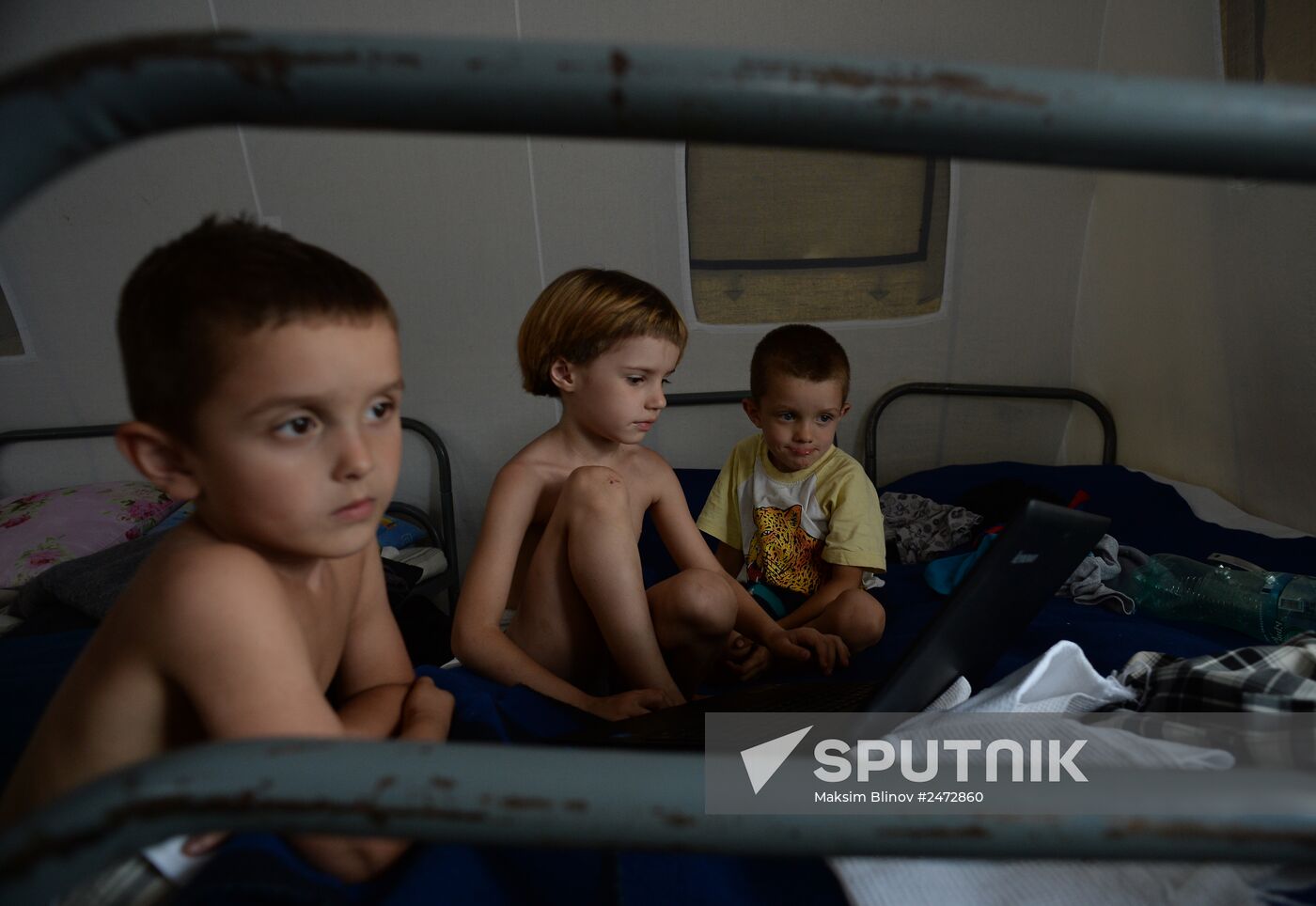 Ukrainian refugee camp in Gukovo, Rostov Region