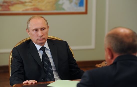 Vladimir Putin meets with Alexander Solovyov