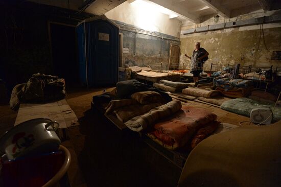 Bomb shelter in Gorlovka, Donetsk Region