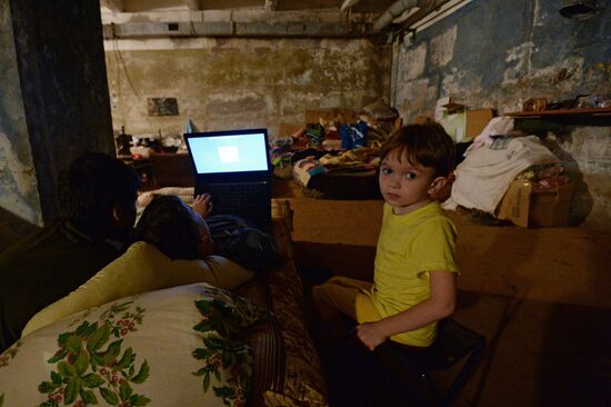 Bomb shelter in Gorlovka, Donetsk Region