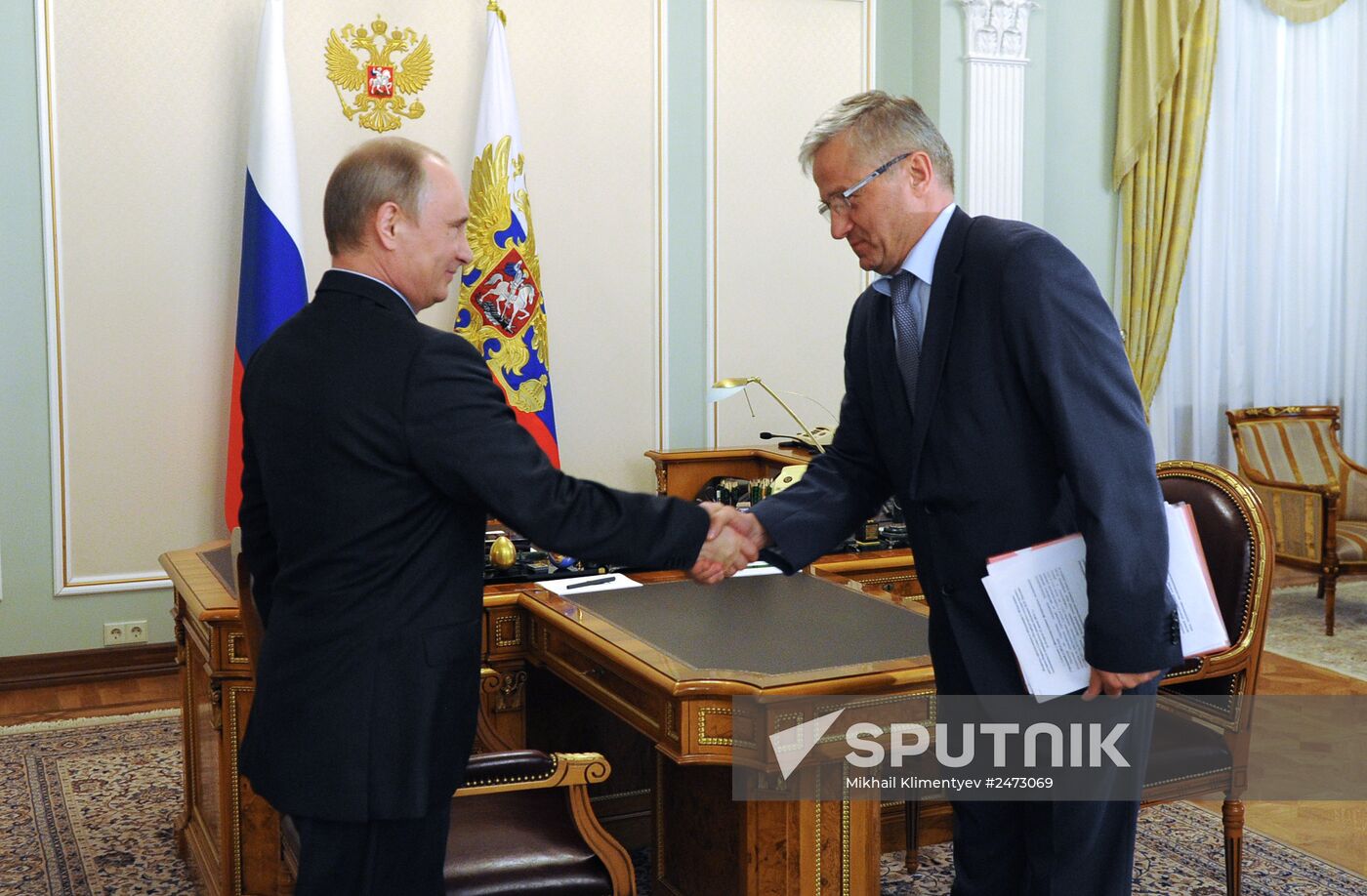 Vladimir Putin meets with Sergei Bagnenko