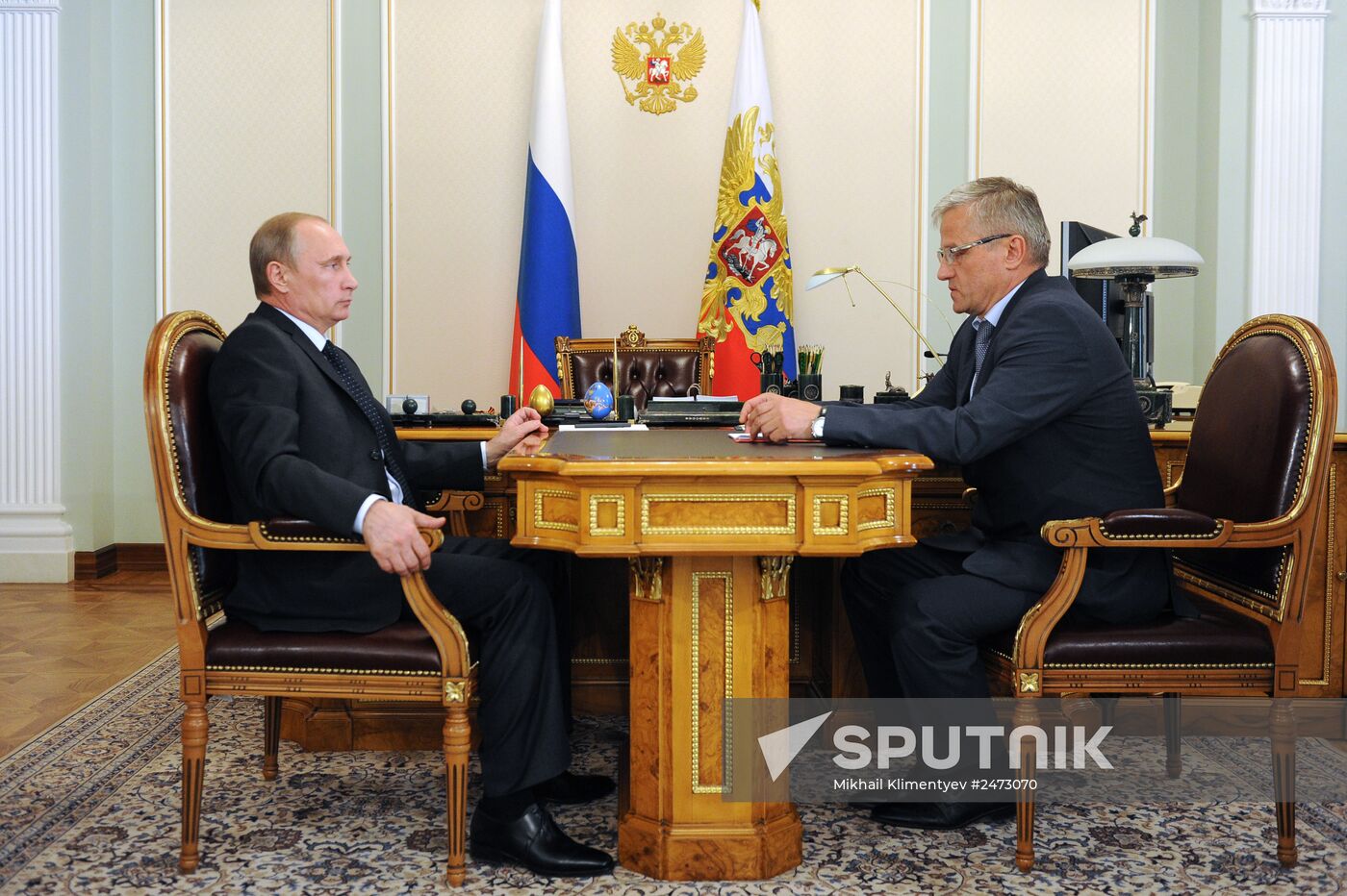 Vladimir Putin meets with Sergei Bagnenko