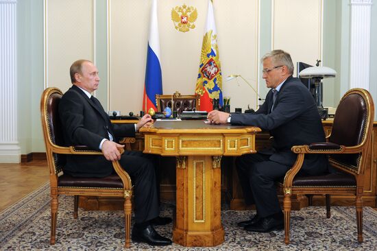 Vladimir Putin meets with Sergei Bagnenko