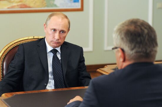 Vladimir Putin meets with Sergei Bagnenko