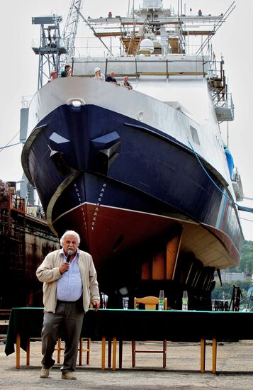 Launching border guard ship "Sapfir" in Vladivostok