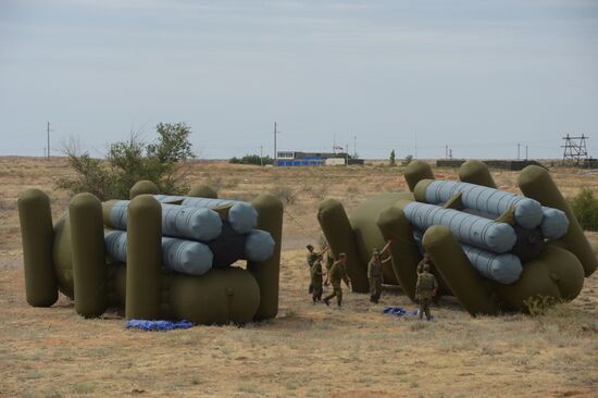 Military aviation exercise in southern Russia