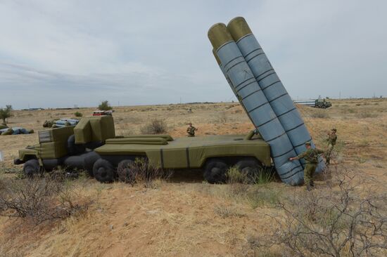 Military aviation exercise in southern Russia
