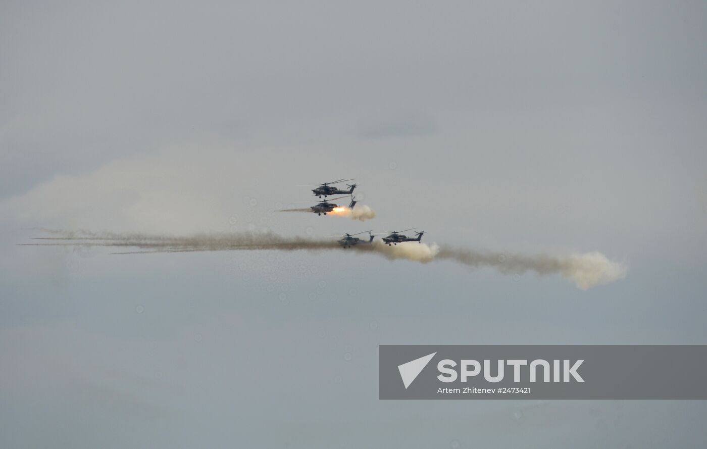 Military aviation exercise in southern Russia