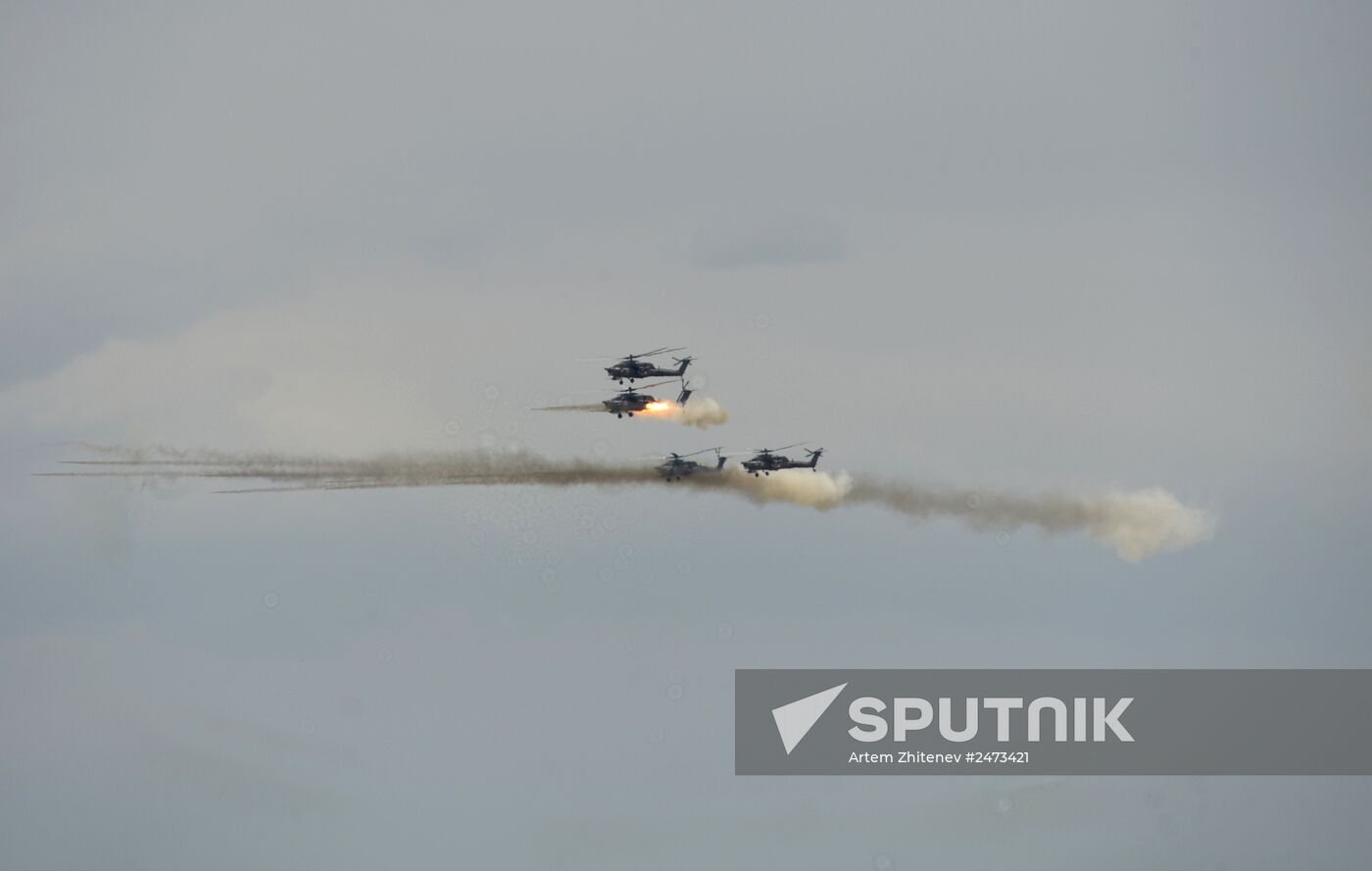 Military aviation exercise in southern Russia