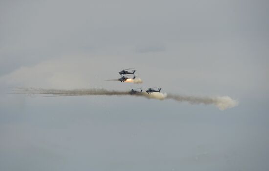 Military aviation exercise in southern Russia