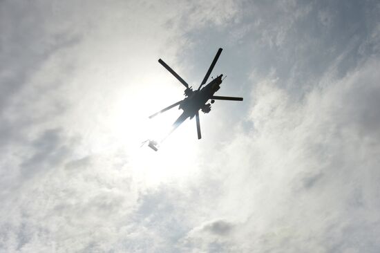Military aviation exercise in southern Russia