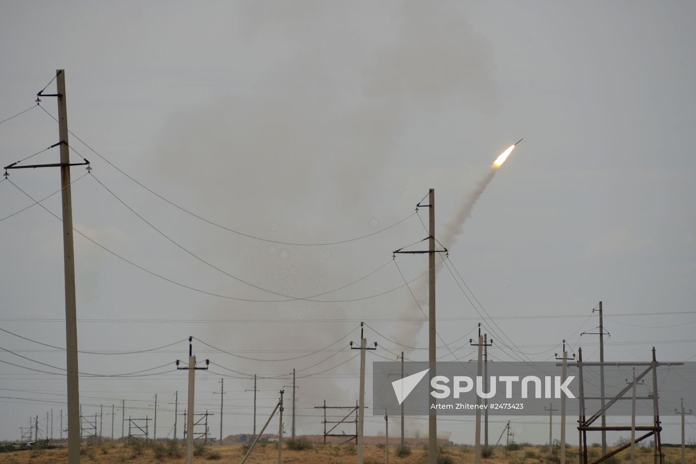 Military aviation exercise in southern Russia