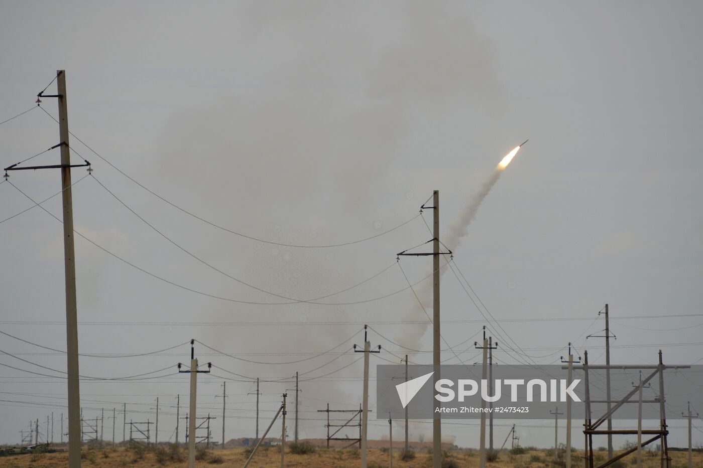 Military aviation exercise in southern Russia