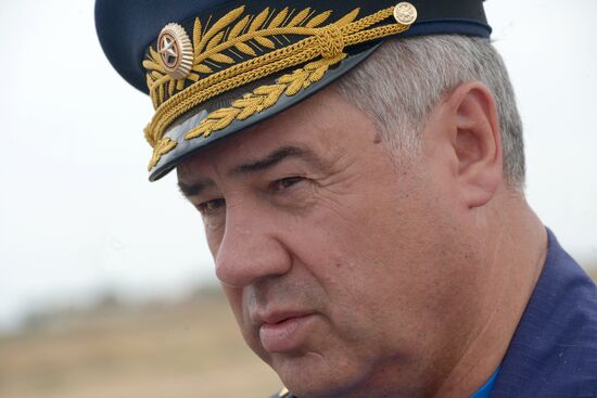 Military aviation exercise in southern Russia