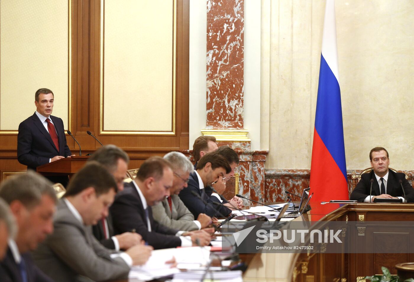 Dmitry Medvedev holds Government meeting on August 7, 2014