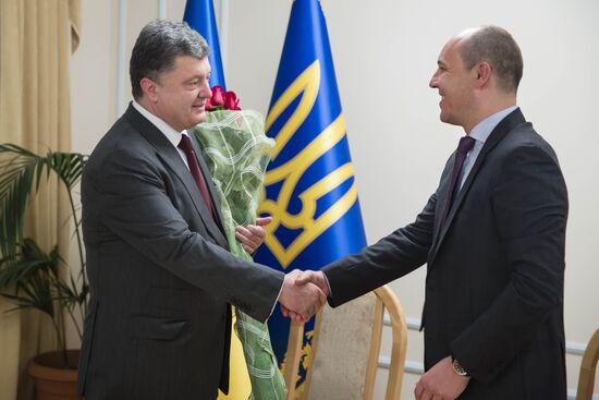 President Poroshenko accepts Parubiy's resignation from his position