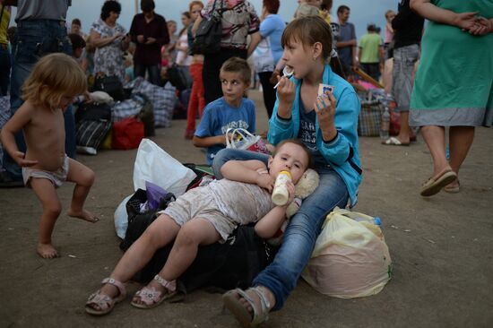 Ukrainian refugee camp in Rostov Region