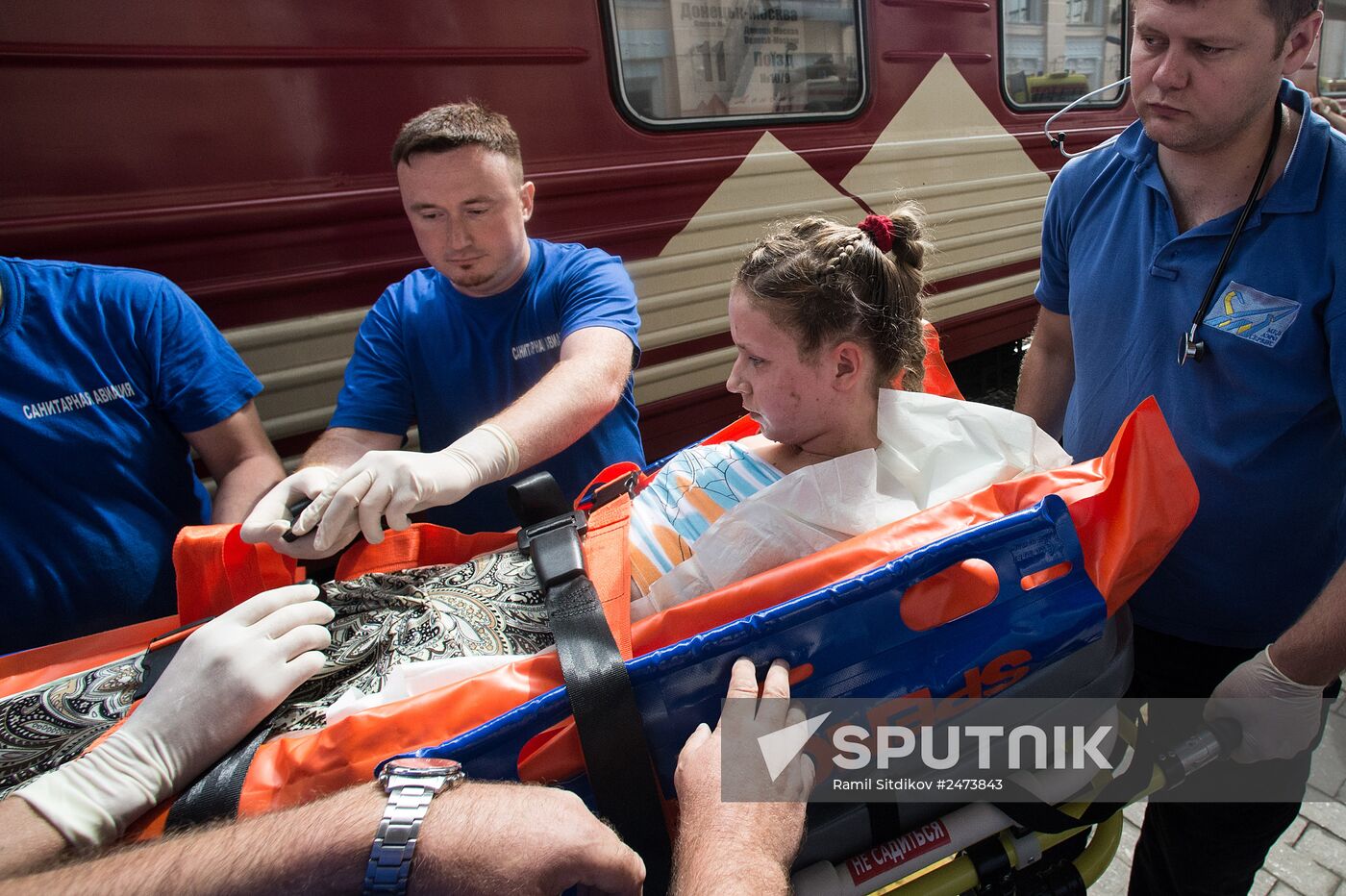 Nine critically ill children from easetrn Ukraine delivered to Moscow