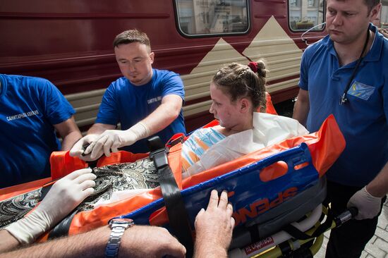 Nine critically ill children from easetrn Ukraine delivered to Moscow