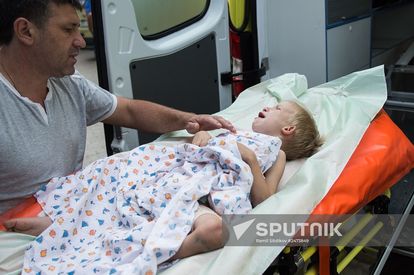 Nine critically ill children from easetrn Ukraine delivered to Moscow