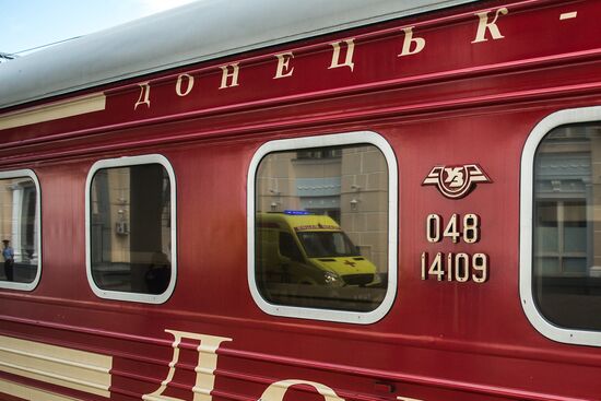 Nine critically ill children from easetrn Ukraine delivered to Moscow