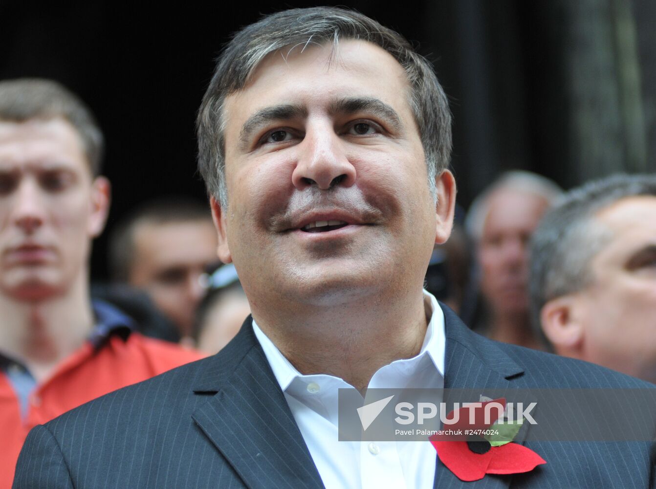 Former Georgian President Mikhail Saakashvili visits Lviv