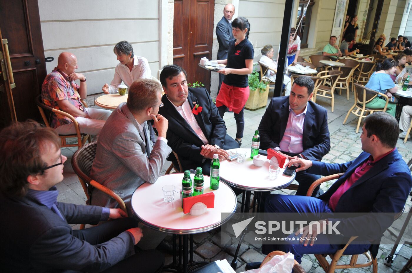 Former Georgian President Mikhail Saakashvili visits Lviv