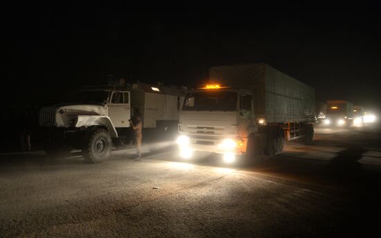 Truck convoy to deliver humanitarian relief aid to Ukraine