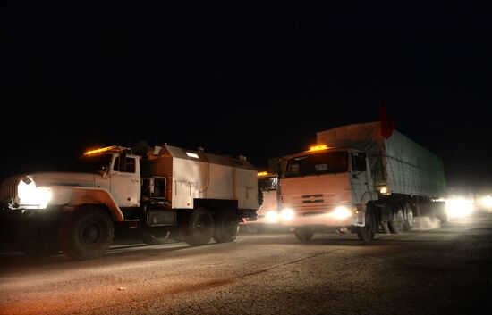 Truck convoy to deliver humanitarian relief aid to Ukraine