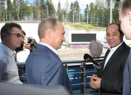 Vladimir Putin meets with Abdel Fattah al-Sisi in Sochi