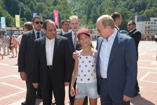 Vladimir Putin meets with Abdel Fattah al-Sisi in Sochi