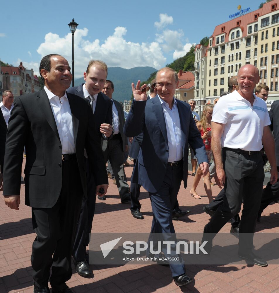 Vladimir Putin meets with Abdel Fattah al-Sisi in Sochi