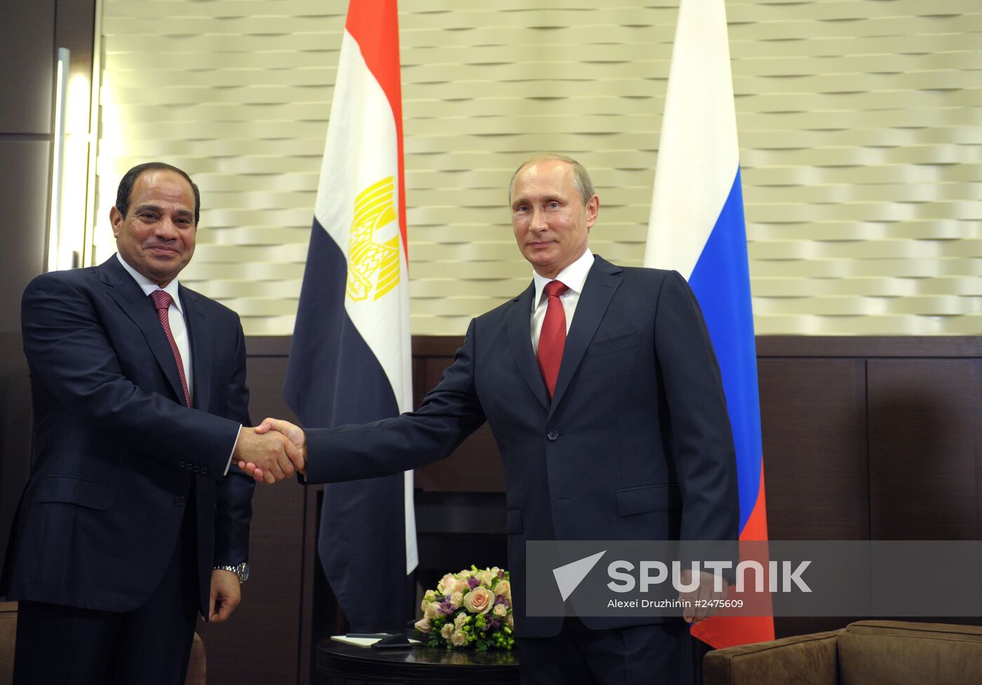 Vladimir Putin meets with Abdel Fattah al-Sisi in Sochi