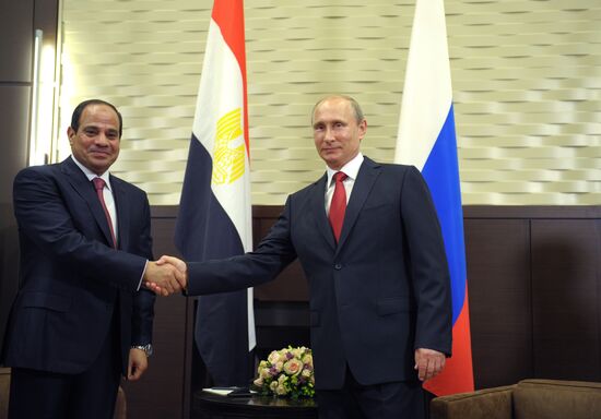 Vladimir Putin meets with Abdel Fattah al-Sisi in Sochi