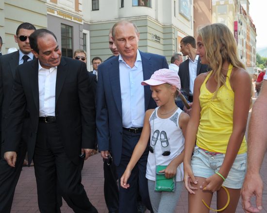 Vladimir Putin meets with Abdel Fattah al-Sisi in Sochi