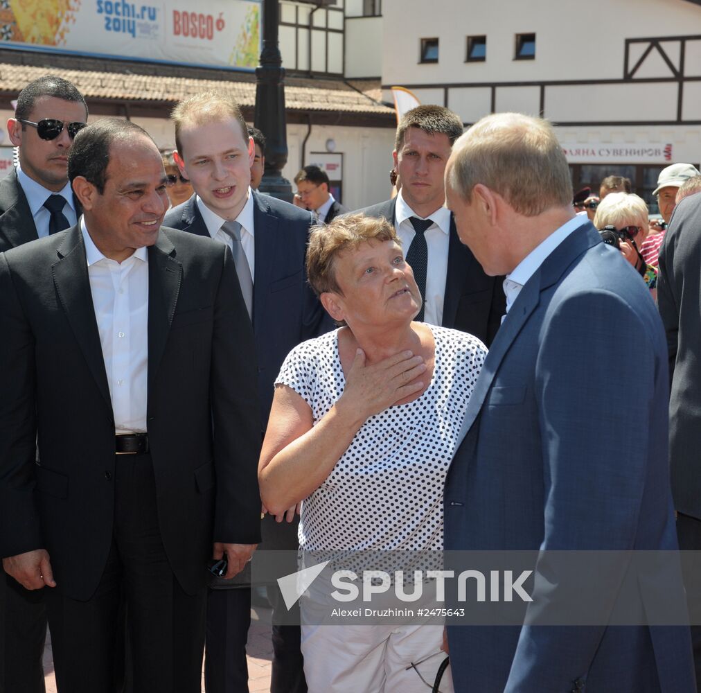 Vladimir Putin meets with Abdel Fattah al-Sisi in Sochi