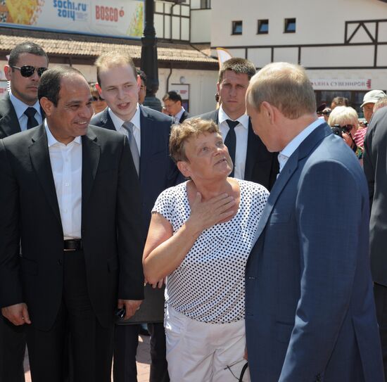 Vladimir Putin meets with Abdel Fattah al-Sisi in Sochi