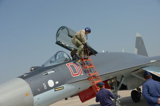 celebrating Air Force Day in Lipetsk