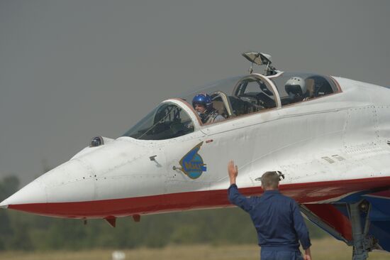 celebrating Air Force Day in Lipetsk