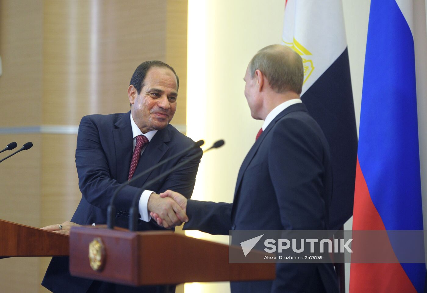 Vladimir Putin meets with Abdel Fattah al-Sisi in Sochi