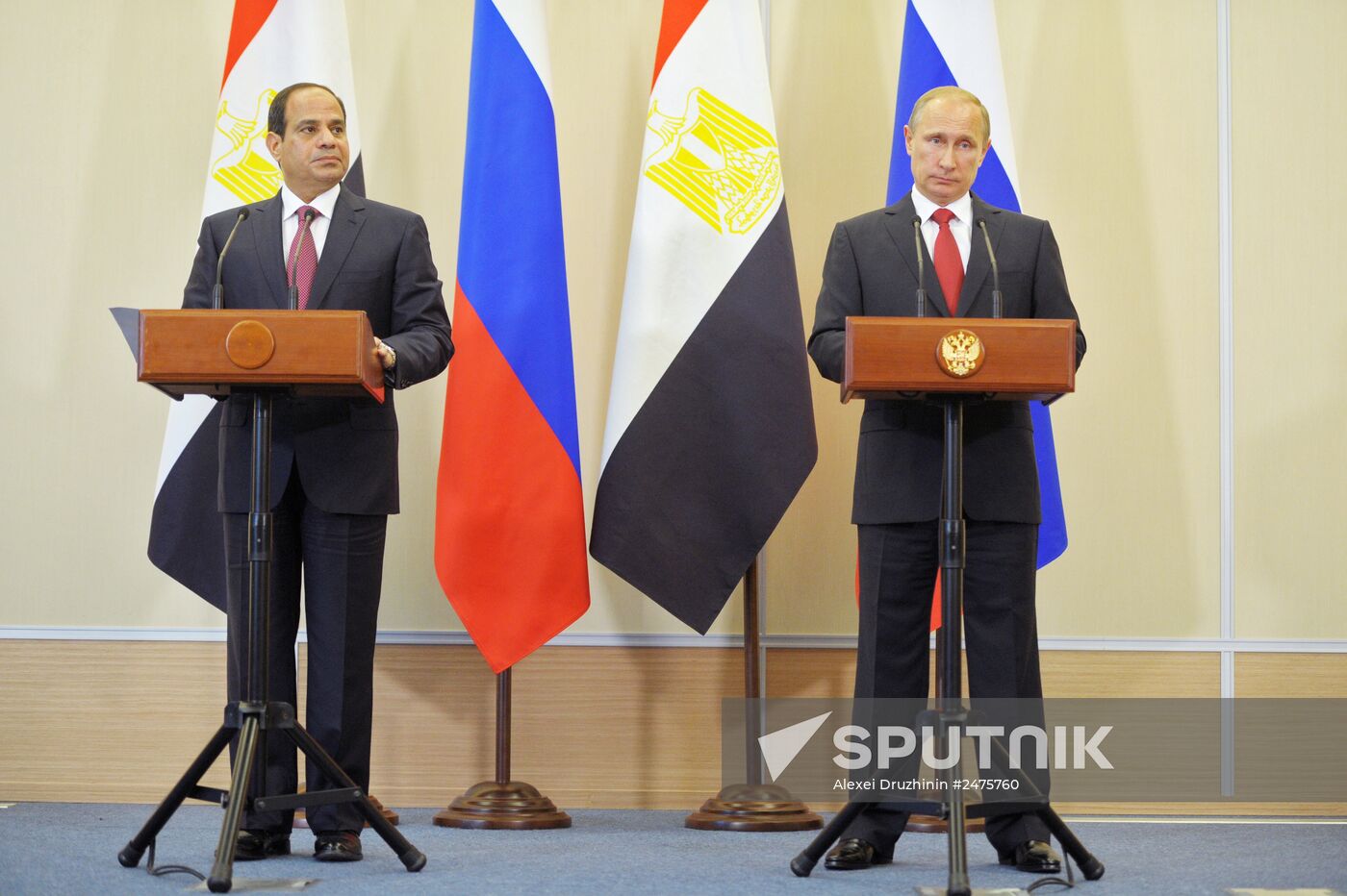 Vladimir Putin meets with Abdel Fattah al-Sisi in Sochi