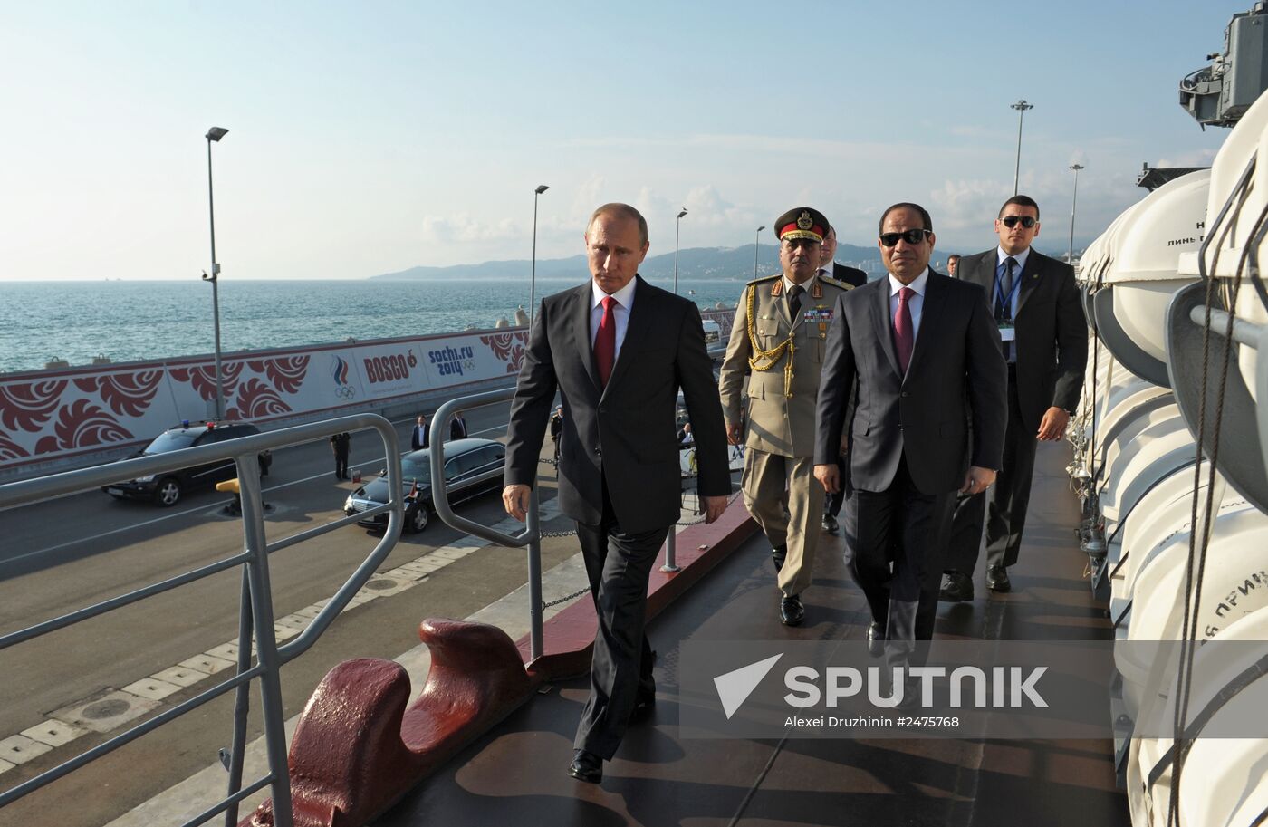 Vladimir Putin meets with Abdel Fattah el-Sisi in Sochi