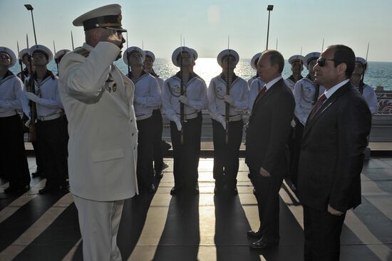 Vladimir Putin meets with Abdel Fattah el-Sisi in Sochi