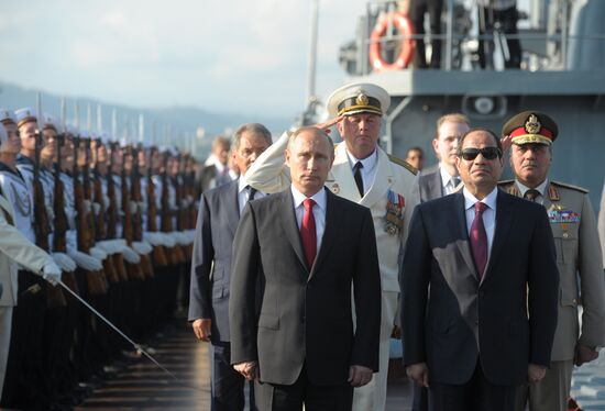 Vladimir Putin meets with Abdel Fattah al-Sisi in Sochi
