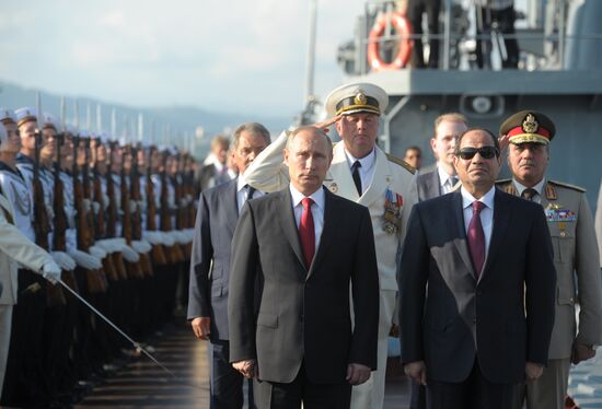Vladimir Putin meets with Abdel Fattah al-Sisi in Sochi