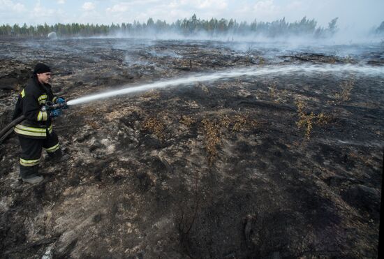 Putting out peat bog fires in Tver Region